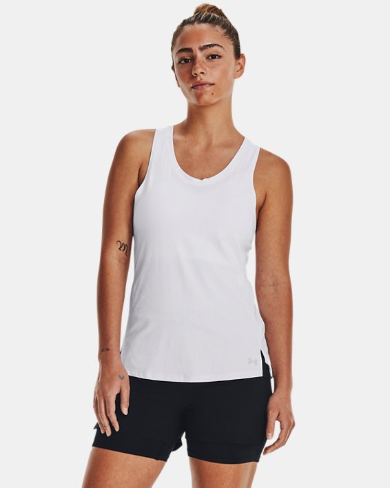 Women's UA Iso-Chill Laser Tank in White image number 0